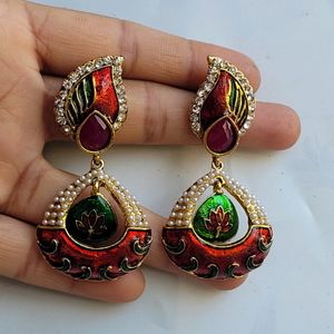 Meenakari Earrings Set