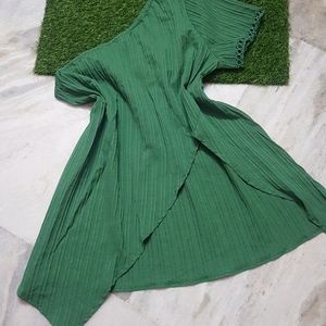 Pleated Green Top