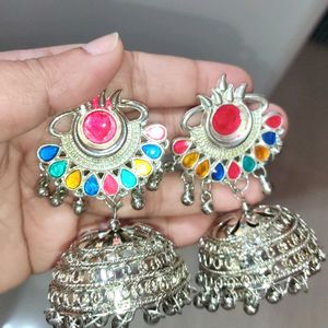 A Beautiful Oxidized Jhumka