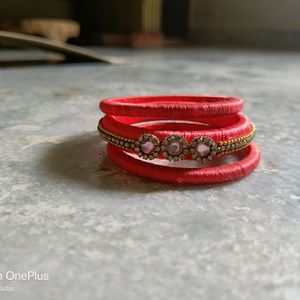 peachy pink tone bangles for any occasion...