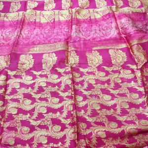 Pink Colored Beautiful Saree 💕