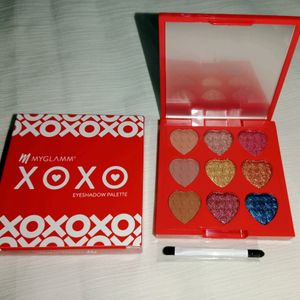 Myglaam Xoxo 9 Colour Eyeshadow Palette &Free 🚚