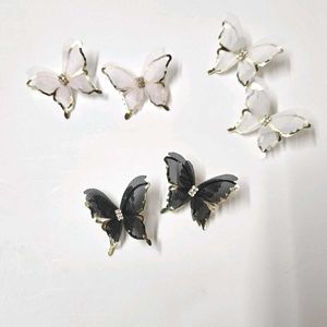 Unique Korean Butterfly Earrings Combo of 3