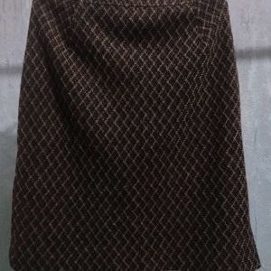 Brown Tweed Skirt