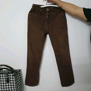 Trendy Brown Loose Fit Jeans