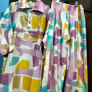 TRENDY KURTA WITH AFGHANI PANTS