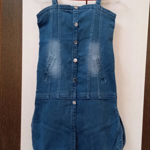 Girls Denim Frock...