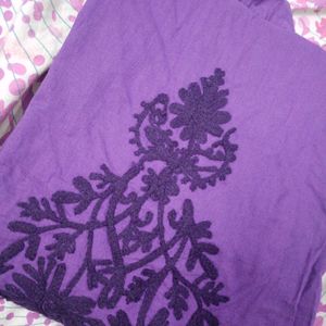 Purple Chikenkari Kurta