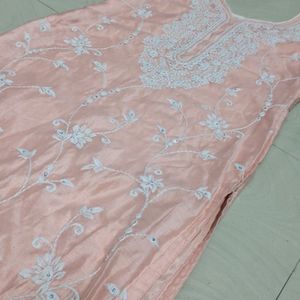 Light Pink Straight Kurta