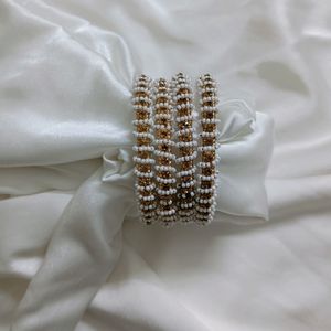 Crystal Bead Wrapped Bangles