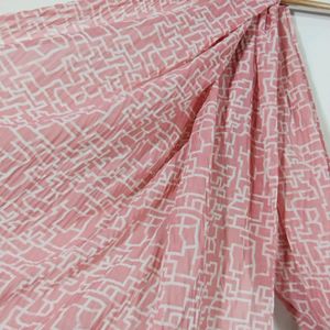 Pink Printed Stole (Women)