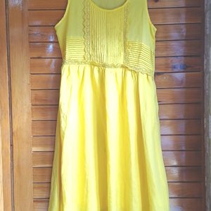 Sunflower Yellow Shift Summer Dress (Midi)