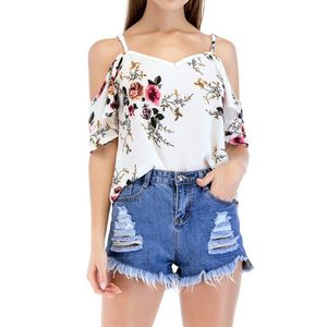 Women Floral Print Spaghetti Strap Top (s)