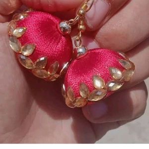 Handmade thread jhumka