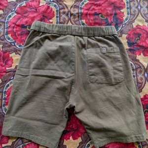 Snitch Linen Shorts (W32) Black + Brown