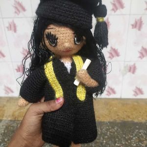 Handmade Crochet Graduation Doll