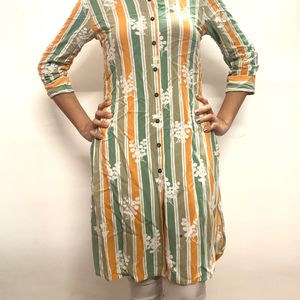 Sam Lime Color Collar Kurta