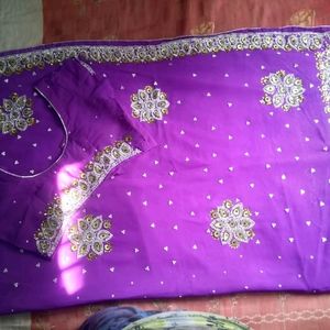 Purple Saree Blouse