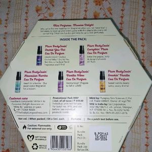 New/ Unused Plum Perfume Discovery Set Of 5