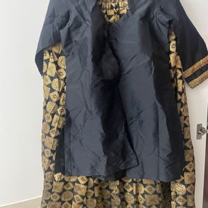 Gold And Black Lehnga Choli