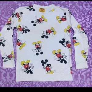 Mickey Mouse Print Sweatshirt..