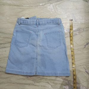 DIWALI SALE!! BLUE DENIM FITTED MINI SKIRT