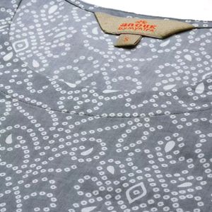 Bandhan print pure cotton kurta with trousers