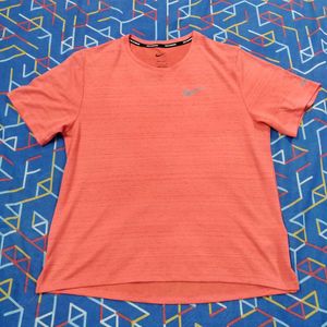 Nike Orange-pink (Coral) Sports T Shirt