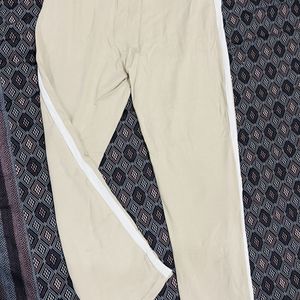 Beige Track Pants