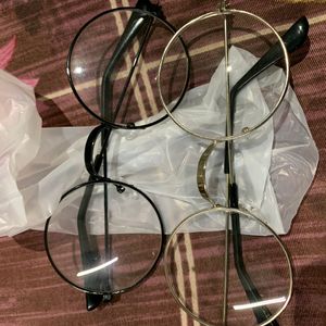 2 Round Free Size Glasses