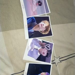 BTS combo pens with 4 photo cards and 1 key chain