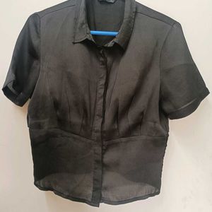 Black casual shirt for woman