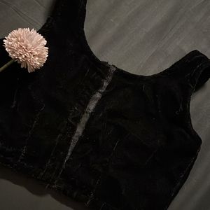 Velvet Black Blouse