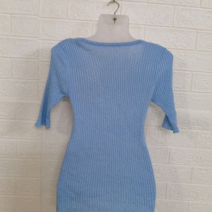 Sky Blue Knitted Top