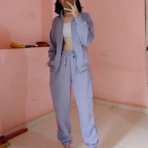 Purple Jacket With Joggers Co-ord Set