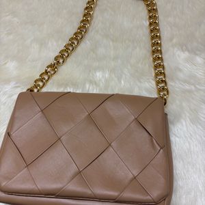 Bagette Bag Women Beige Color Chain Strap