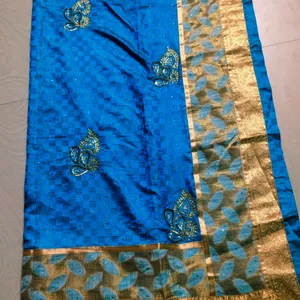 Simple Maggam Work Georgette Saree