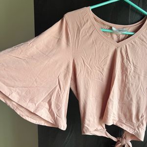 Pink Back Knot Top