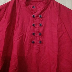 Red Short Kurta For Boys