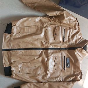 leather jacket with furr coating inside