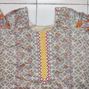 Pakistani Original Self Embroidery Khaadi Lawn.