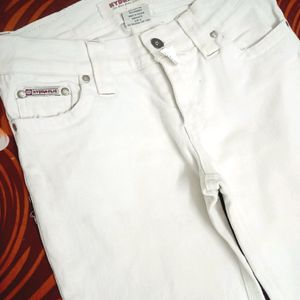 hydraulics White Colour Jeans