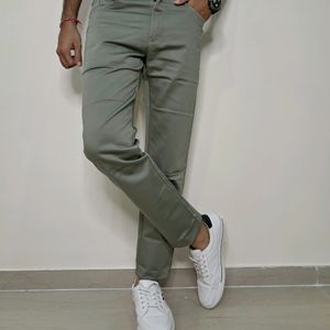 Kaulin 1027 Men's Double Cloth Knitted Green Pant