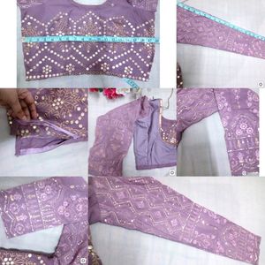 Sequence Chikankari Lehanga (Lavender Mauv) Weddin