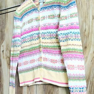 Multicolour Design Cardigan Size-36