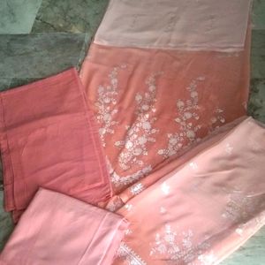 4piece Fancy Gerogette Suite Set (Unstitched)