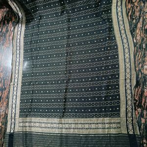 Black Banarasi Saree In Pure Silk