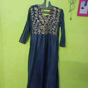 navy blue full kurti