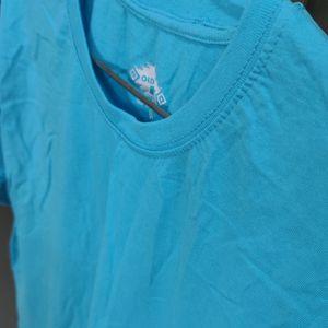 A Light Blue/Cyan Slim Fit TShirt Size L