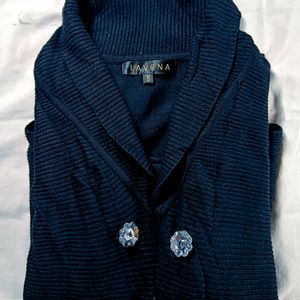 LAVENA Double-Breasted Cardigan Sweater For Female